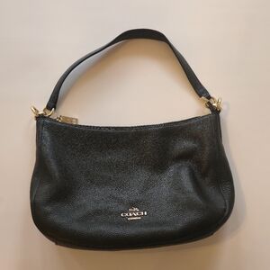 Coach Black Pebbled Leather Shoulder Bag
